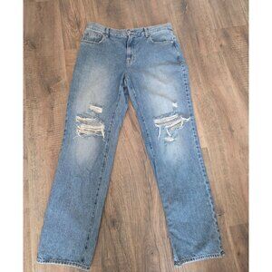 PacSun Ladies Boyfriend Distressed Destroyed Baggy Jeans size 30 Cotton